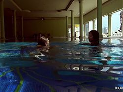 Olla Oglaebina & Irina Russaka hot teens underwater